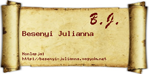 Besenyi Julianna névjegykártya